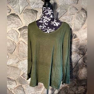 NWT Mossimo Green Long Sleeve V-Neck 24W
